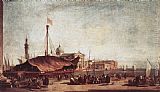 Francesco Guardi Canvas Paintings - The Piazzetta, Looking toward San Giorgio Maggiore